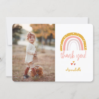 Happy Rainbow Thank You Photo Invitation