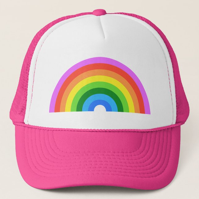 Happy Rainbow Trucker Hat (Front)