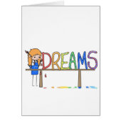 Happy Rainbow Whimsical Dreams Stick Figure Artist (Front)