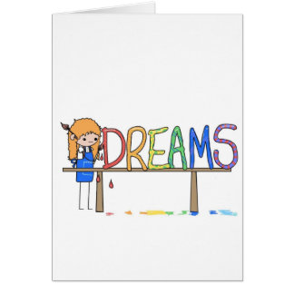 Happy Rainbow Whimsical Dreams Stick Figure Artist Cards