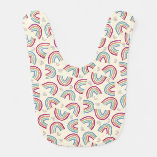 Happy rainbows baby bib