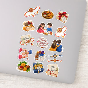 Happy Raksha Bandhan Brother Sister stickers