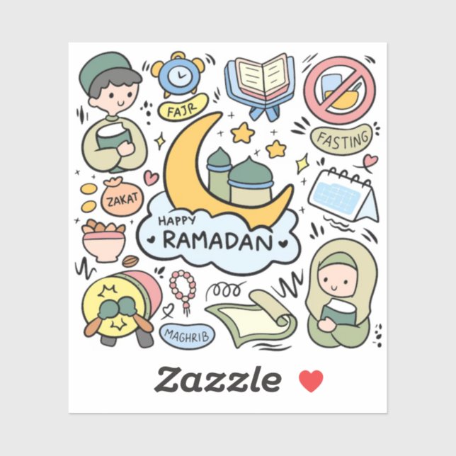 Happy Ramadan Activities Sticker (Sheet)