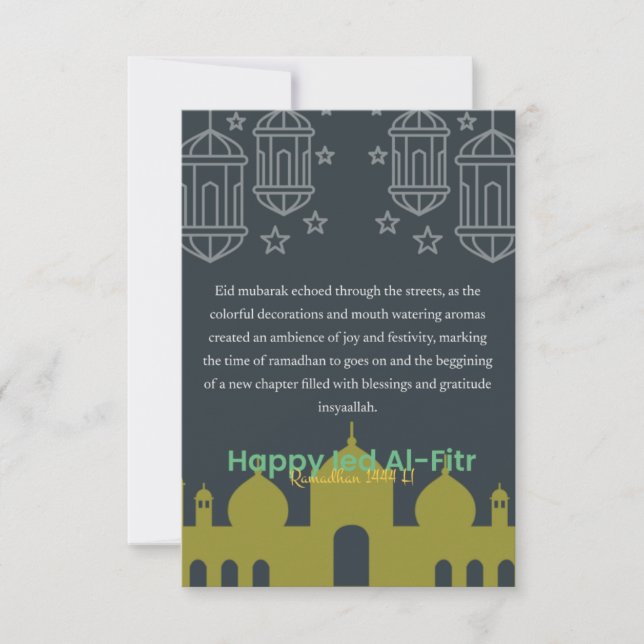 Happy Ramadan Eid Al-Fitr Card (Front)