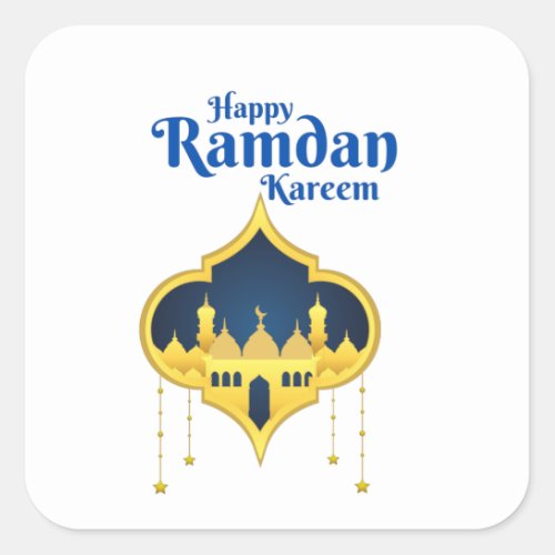 Happy Ramadan Kareem 2022 Square Sticker