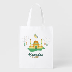 Happy Ramadan Kareem And Eid Mubarak 2022 Grocery Bag