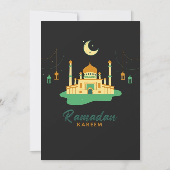Happy Ramadan Kareem And Eid Mubarak 2022  Invitation (Front)