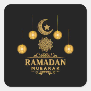Happy Ramadan Kareem And Eid Mubarak 2023 Square Sticker