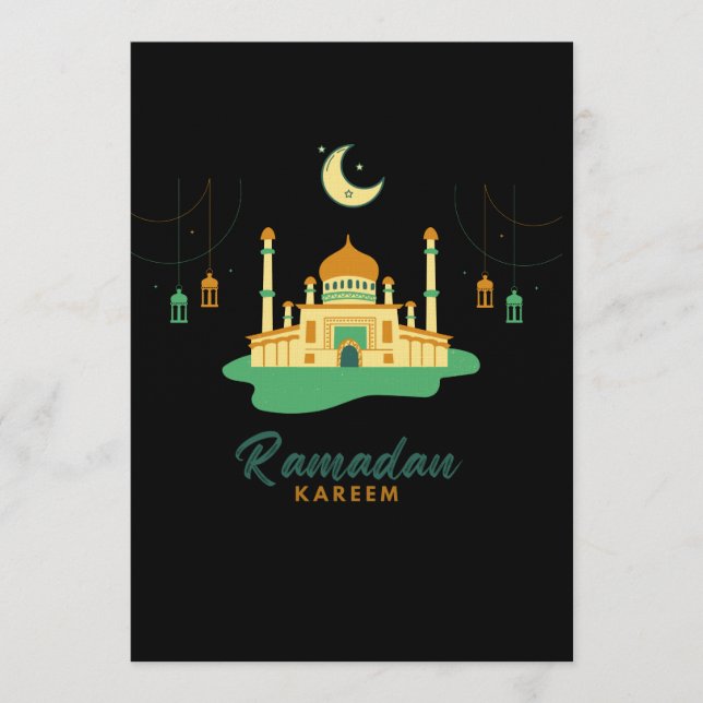 Happy Ramadan Kareem And Eid Mubarak 2026 Invitation (Front)