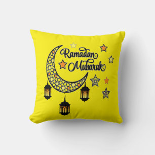 Happy Ramadan Kareem And Eid Mubarak 2026 Throw Pillow