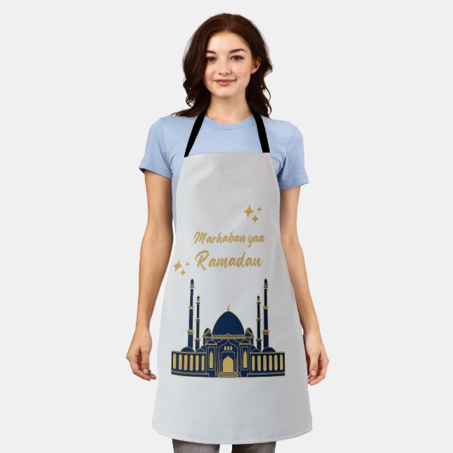 Happy Ramadan Kareem -Eid Mubarak Quotes     Apron (Worn)