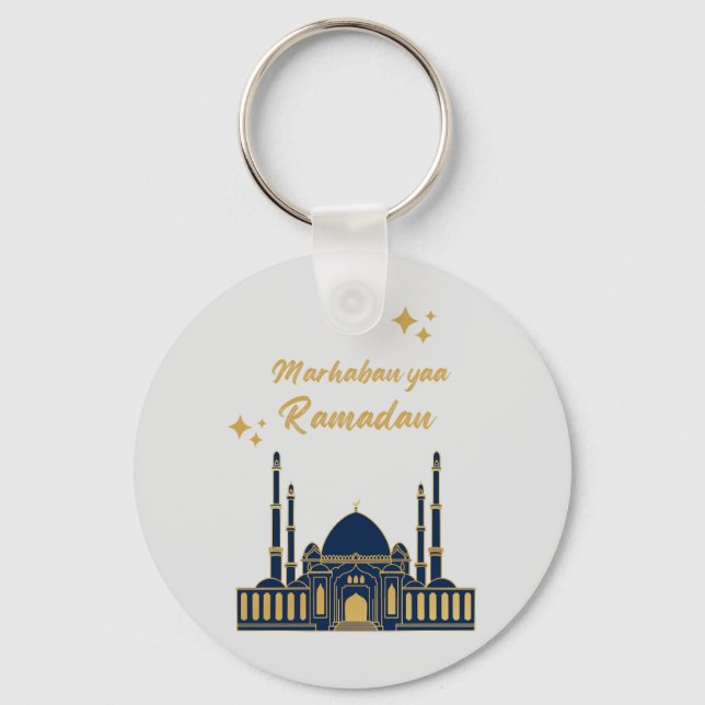 Happy Ramadan Kareem -Eid Mubarak Quotes     Keychain (Front)