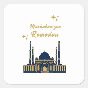 Happy Ramadan Kareem -Eid Mubarak Quotes Square Sticker