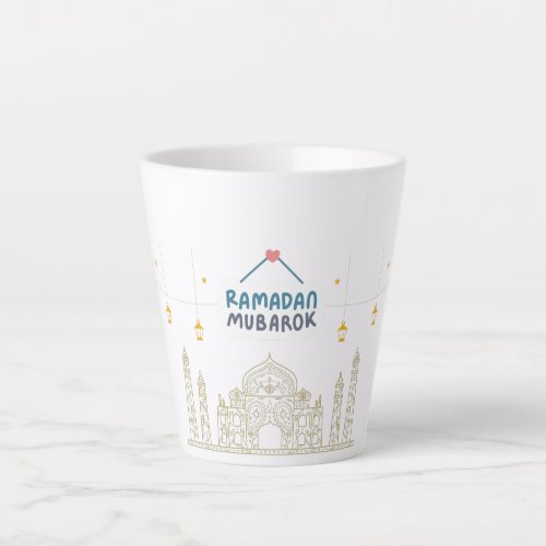 Happy Ramadan Mubarak Fasting Time Lantern Decor Latte Mug