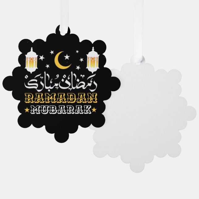 HAPPY RAMADAN MUBARAK KAREEM 2026 ORNAMENT CARD (Front/Back)
