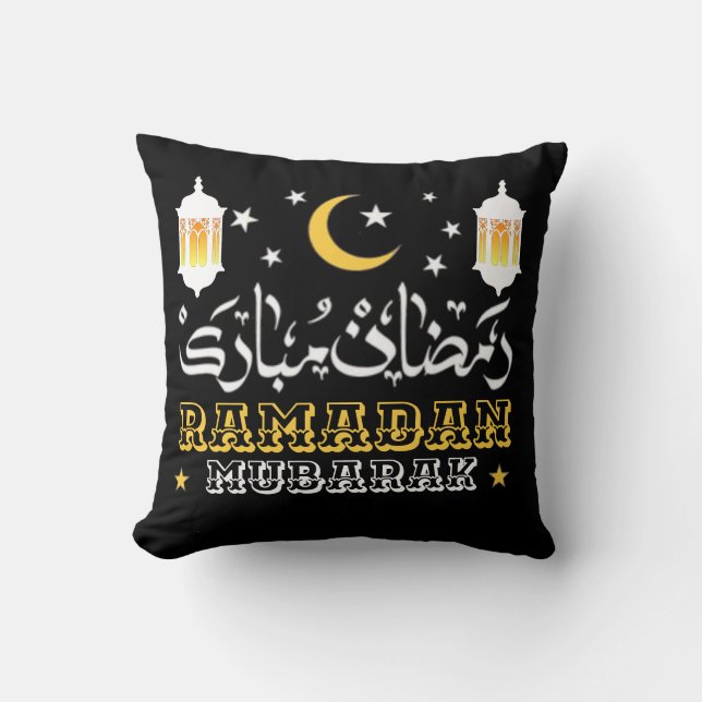 HAPPY RAMADAN MUBARAK KAREEM 2026 THROW PILLOW (Front)