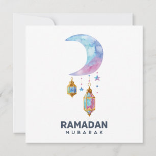 Happy Ramadan Mubarak Ramadan Kareem Gold Muslim Holiday Card