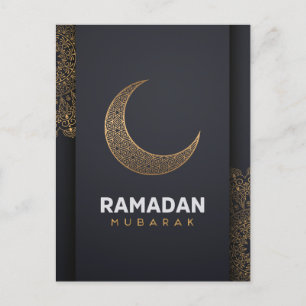 Happy Ramadan Mubarak   Ramadan Kareem Gold Muslim Holiday Postcard