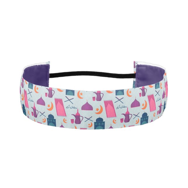 Happy Ramadan Pattern Athletic Headband (Front)