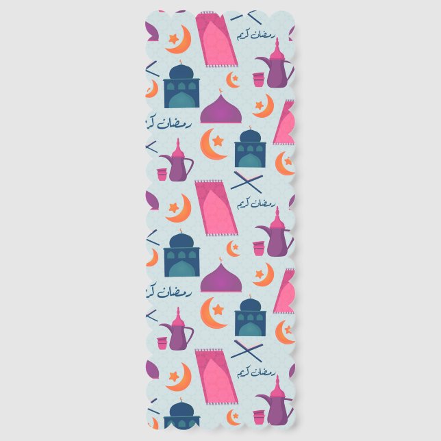 Happy Ramadan Pattern Bookmarks (Front)