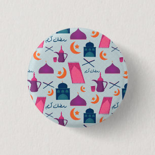 Happy Ramadan Pattern Button