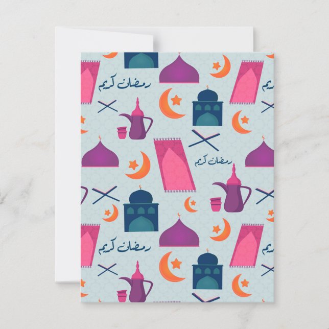 Happy Ramadan Pattern Card (Front)