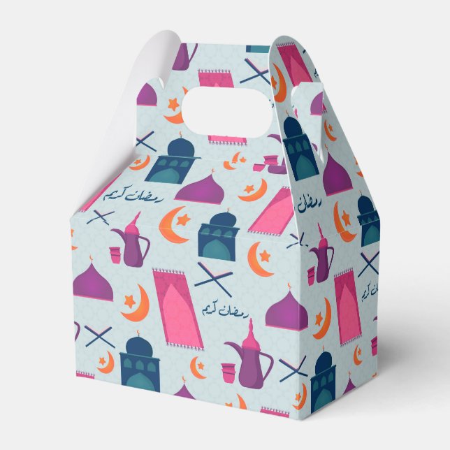 Happy Ramadan Pattern Favor Boxes (Front Side)
