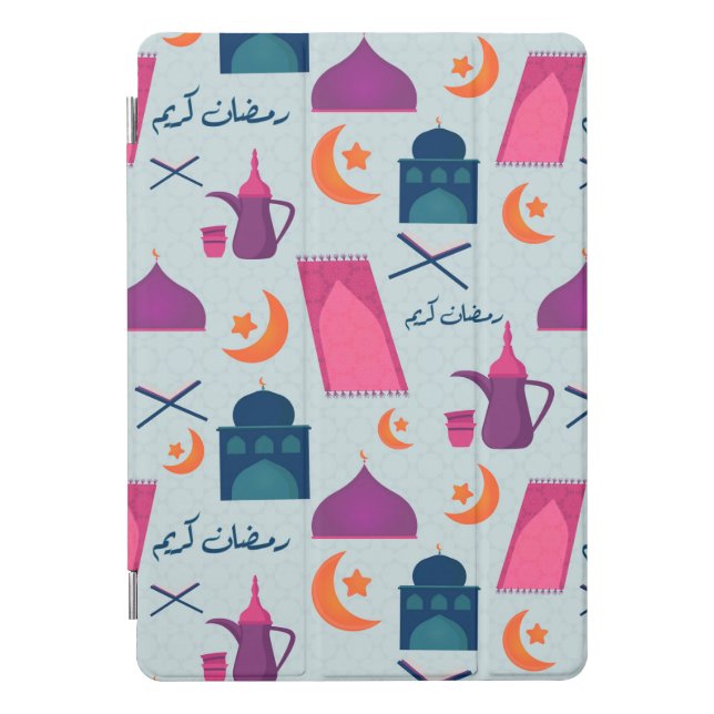 Happy Ramadan Pattern iPad Pro Cover (Front)