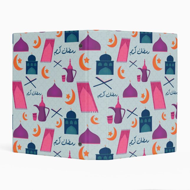 Happy Ramadan Pattern Mini Binder (Background)