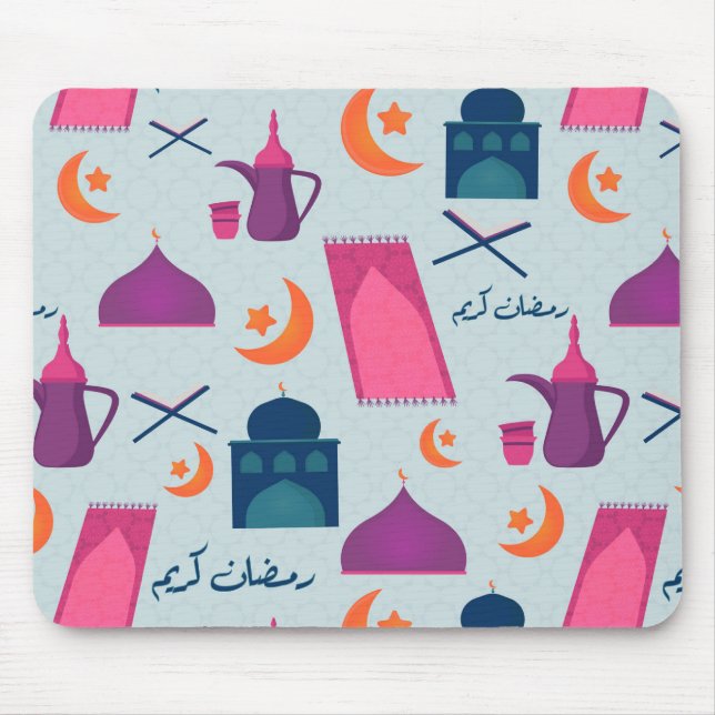 Happy Ramadan Pattern Mouse Pad (Front)