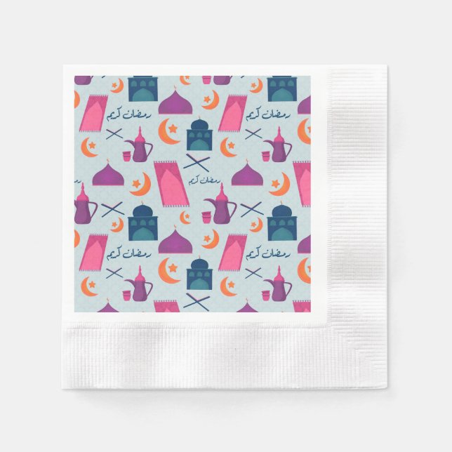 Happy Ramadan Pattern Napkins (Front)