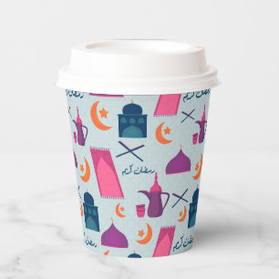 Happy Ramadan Pattern Paper Cups