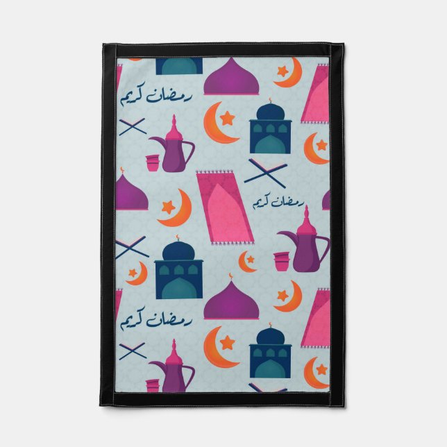 Happy Ramadan Pattern Pennant (Front)