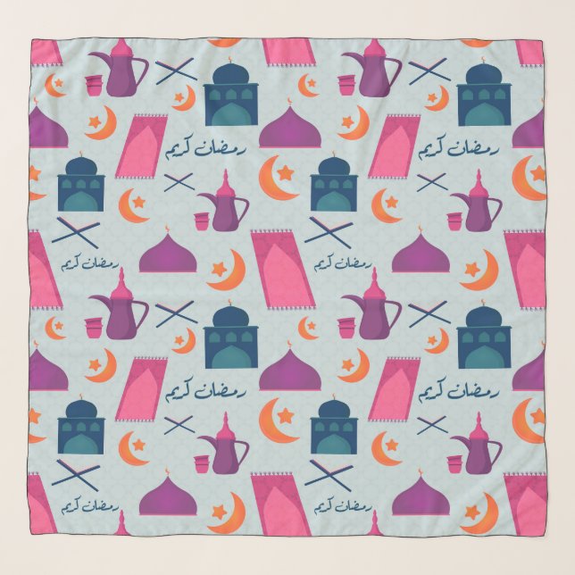 Happy Ramadan Pattern Scarf (Front)