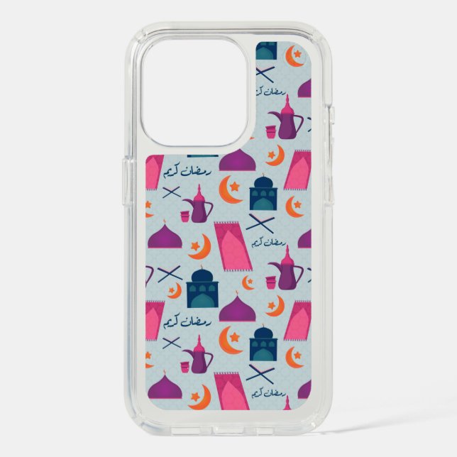 Happy Ramadan Pattern Speck iPhone Case (Front)