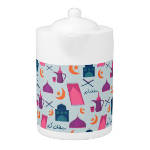 Happy Ramadan Pattern Teapot