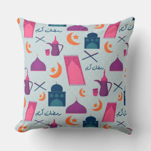 Happy Ramadan Pattern Throw Pillow