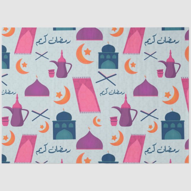 Happy Ramadan Pattern Tissue Paper (Front)
