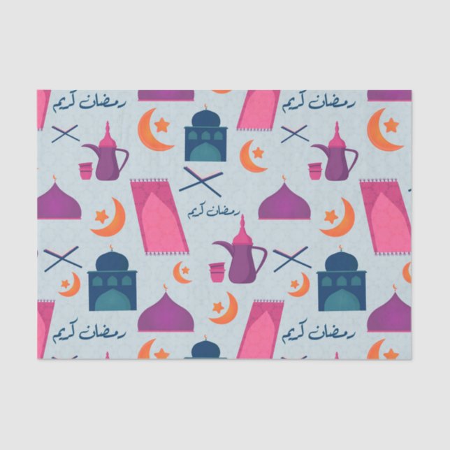 Happy Ramadan Pattern Tissue Paper (Front)