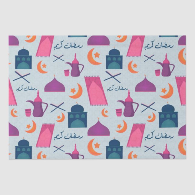 Happy Ramadan Pattern Tissue Paper (Front)