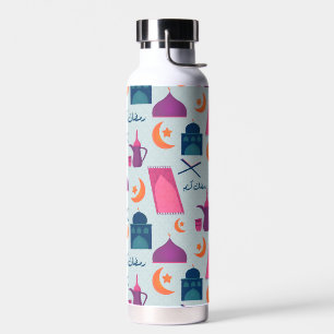 Happy Ramadan Pattern Water Bottle