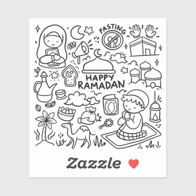 Happy Ramadan Sticker (Sheet)