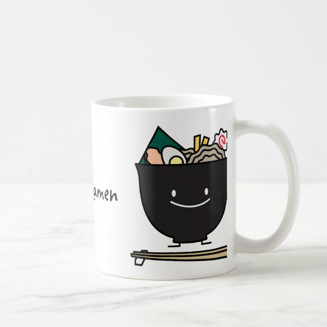 Happy Ramen Bowl Coffee Mug (Right)