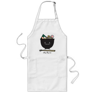 Happy Ramen Bowl Long Apron