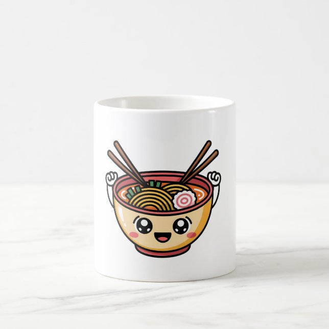 Happy Ramen Buddy Cute Food Character Sticker Coffee Mug