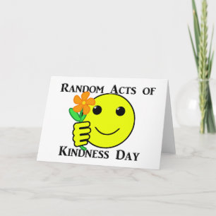 Happy Random Acts of Kindness Day Letterpress Thank You Card