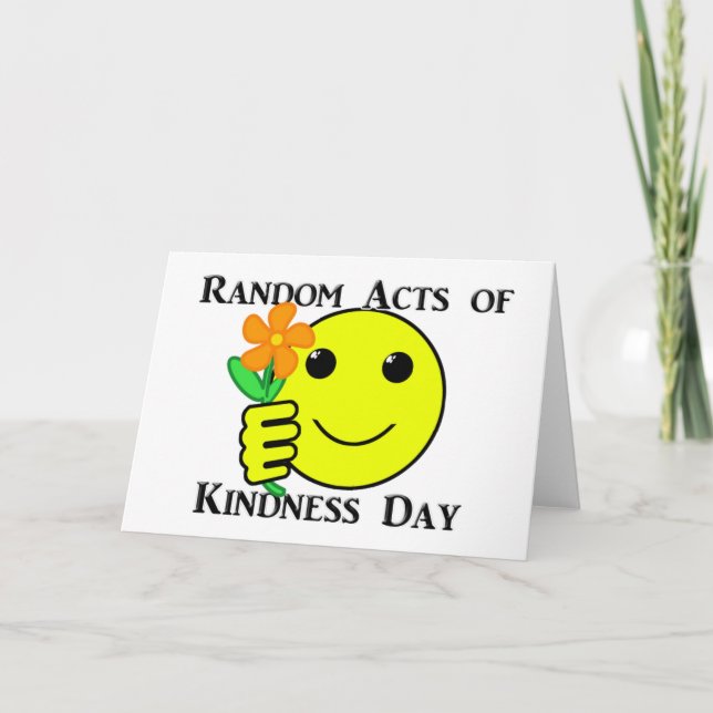 Happy Random Acts of Kindness Day Letterpress Thank You Card (Front)