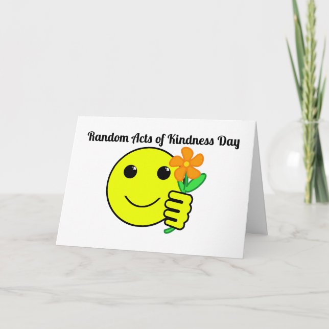 Happy Random Acts of Kindness  Letterpress Thank You Card (Front)
