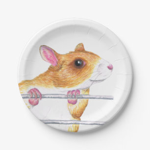 happy rat paper plates