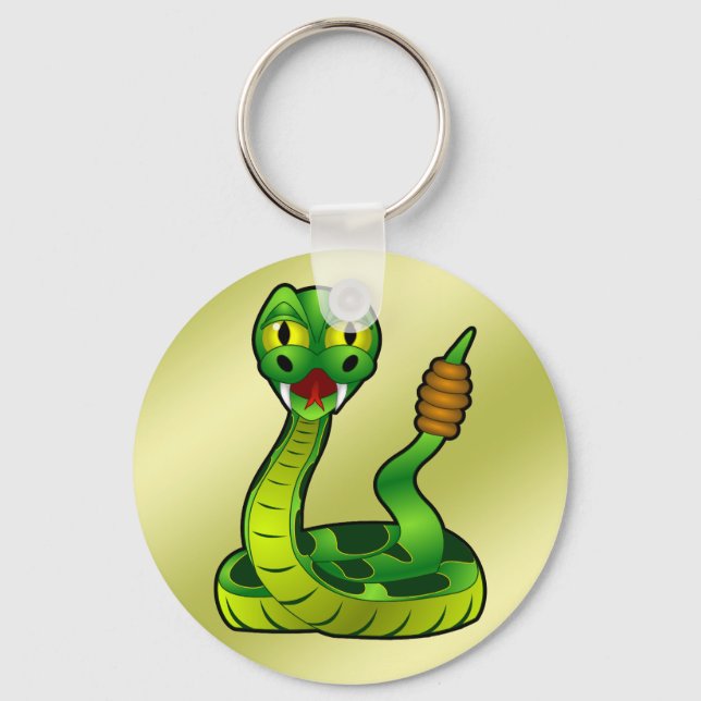 Happy rattlesnake keychain (Front)